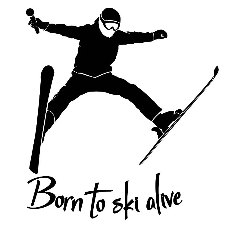 born to ski alive noir