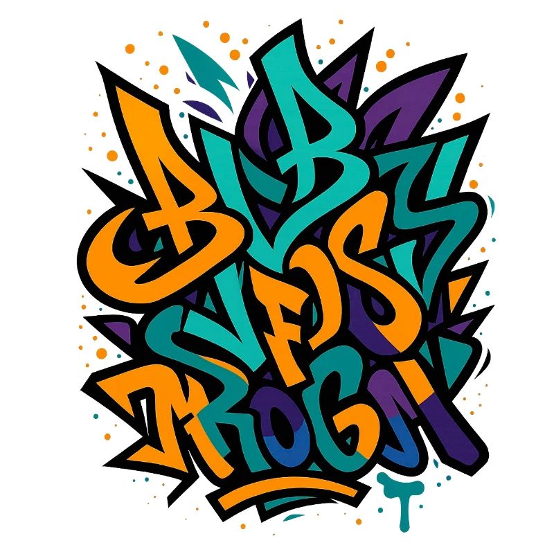 Explosion de couleurs de graffitis de rue