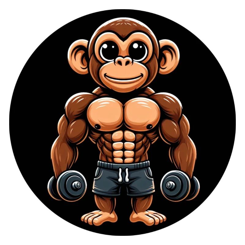 Affe Chimpanse Bodybuilder Training