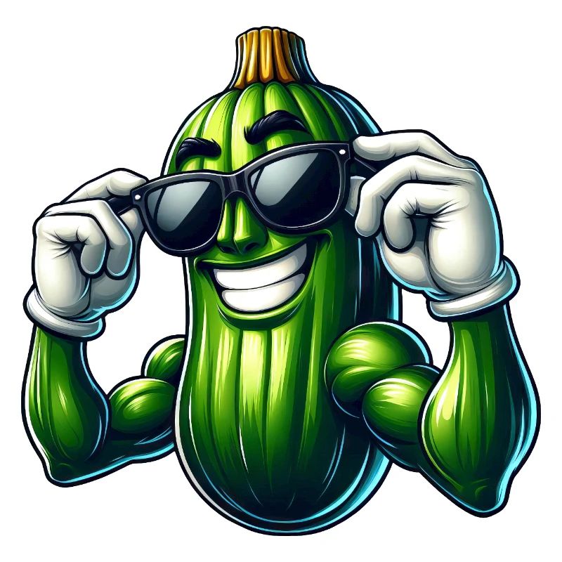 Cool concombre cornichon légumes dessin animé