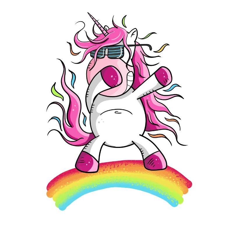 Dabbendes Einhorn Auf Regenbogen I Dab Dance