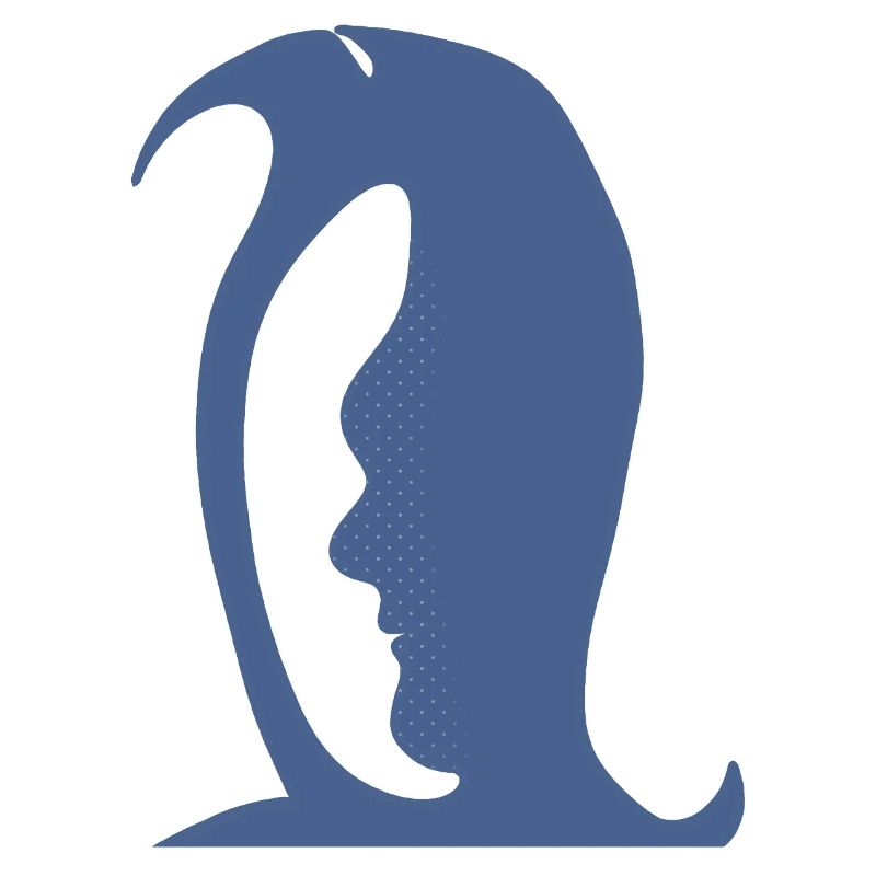 Ein Pinguin oder ein Gesicht in dieser lustigen optischen Täuschung