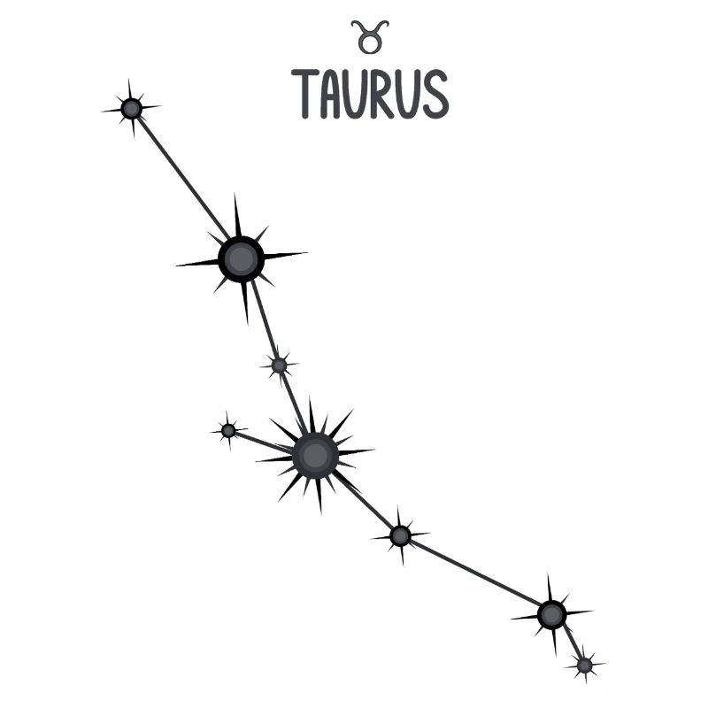 Stier Sternzeichen Sternbild Schwarz & Grau