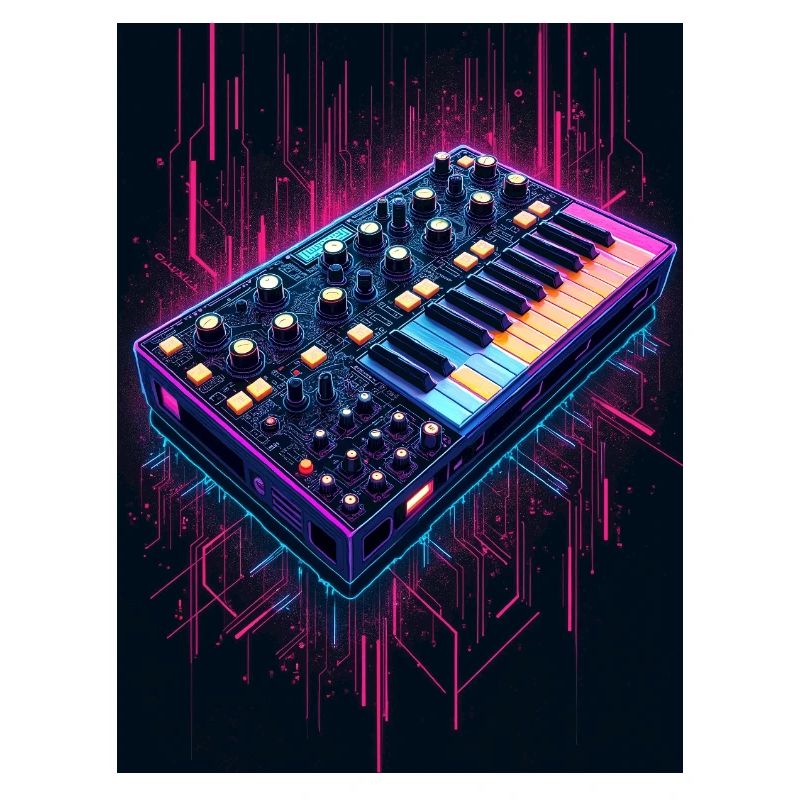 Futuristic synthesizer design