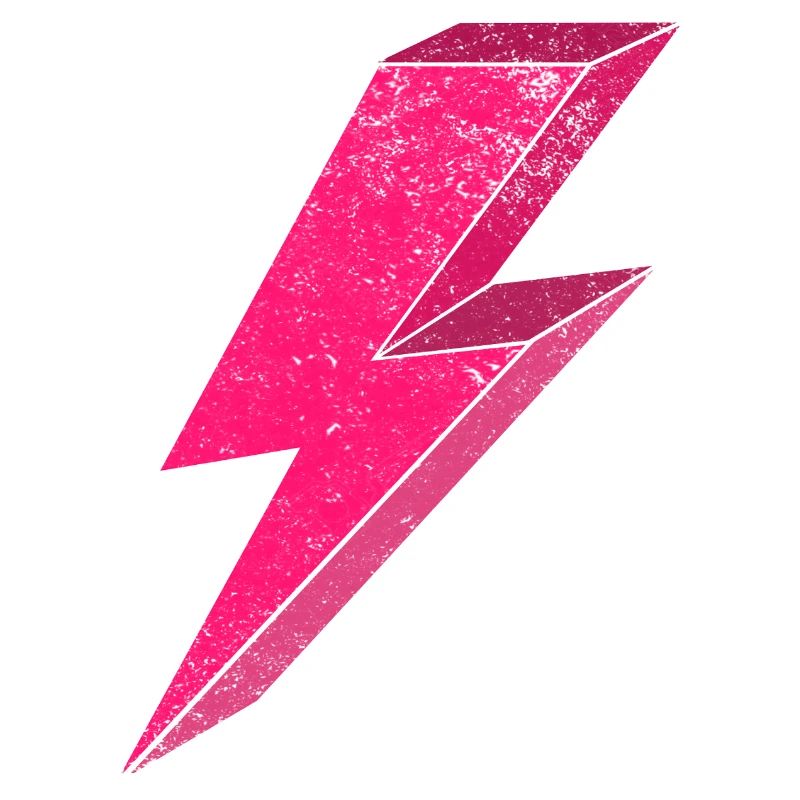 Leuchtender Pink-Blitz-Design 3D