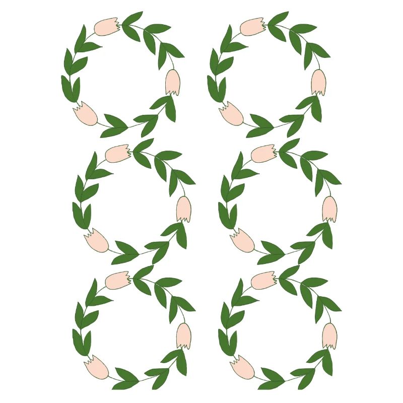 Floral pattern in grass shape