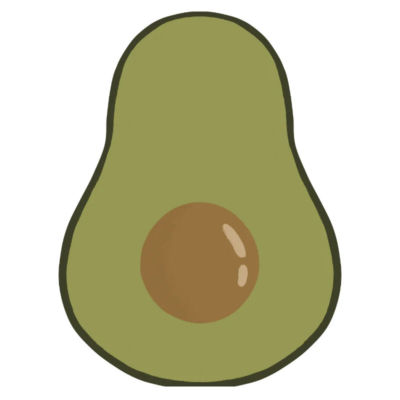 Vibrant Avocado Fruit Illustration