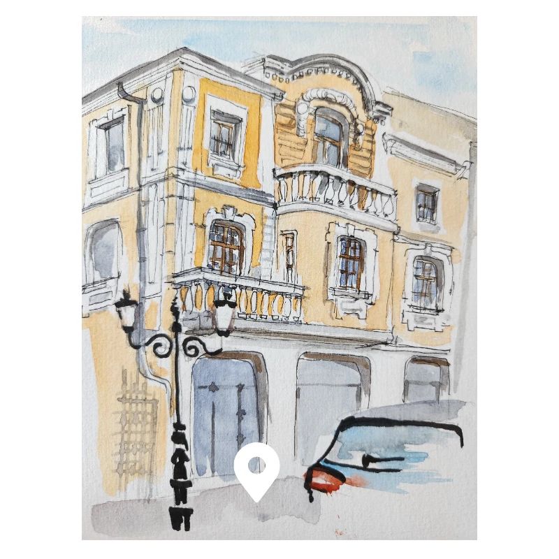 Maison de maître dessin d'architecture