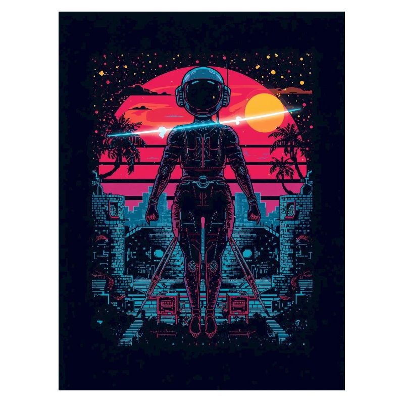 Astronaute Neon Sunset