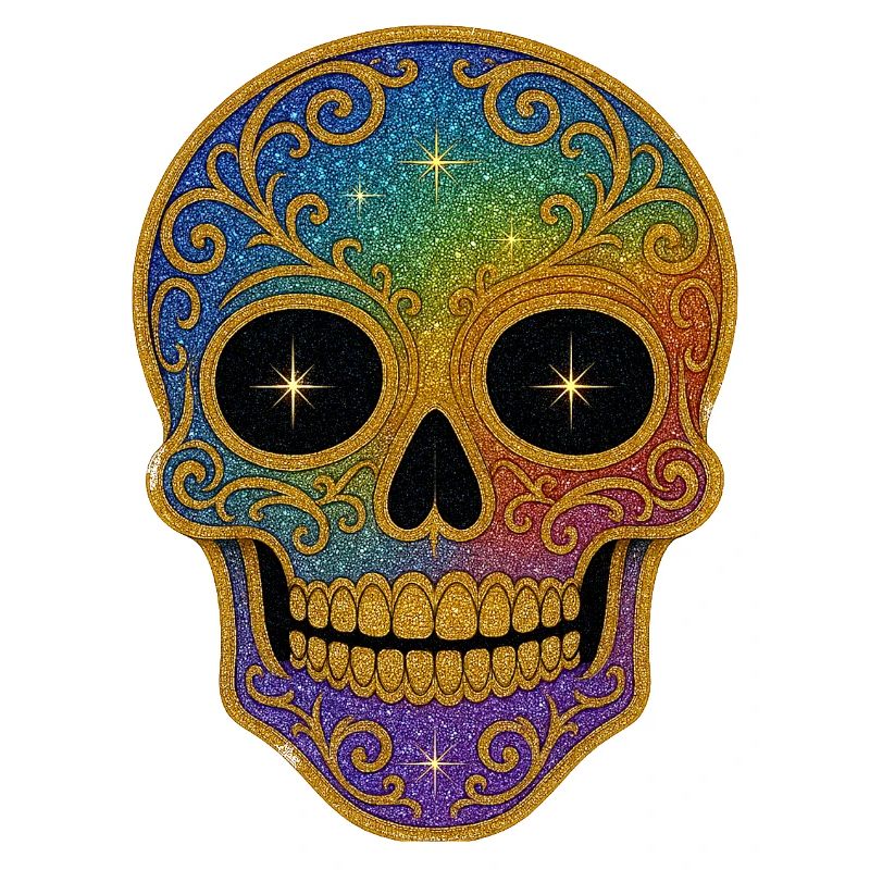 Regenbogen Totenkopf Design