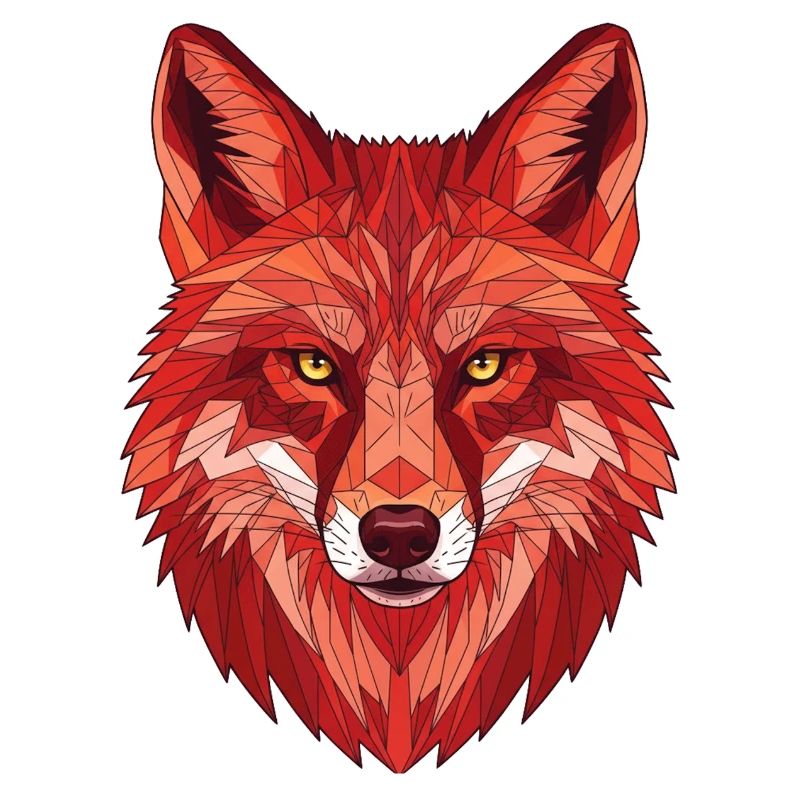 Polygonal Fox Head
