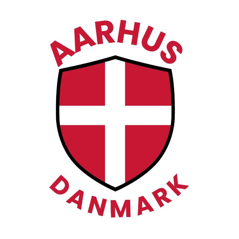 Écu du drapeau du Danemark d’Aarhus