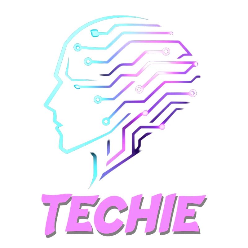 Neon Kopf Schaltkreis Techie