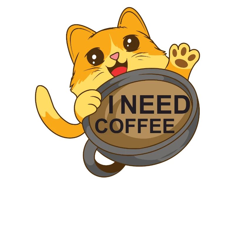 Cat needs coffee