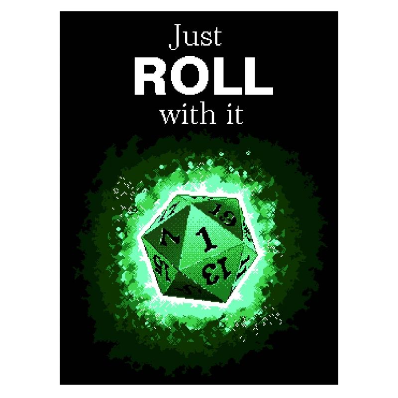 Faites simplement avec les dés verts rétro D20