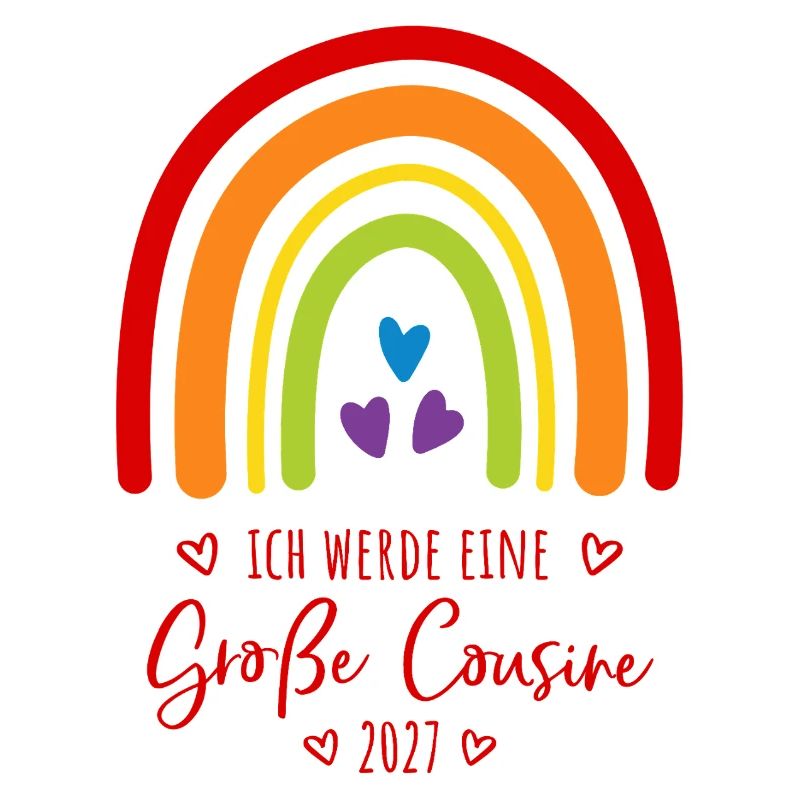 Ich werde eine Große Cousine 2027 Regenbogen