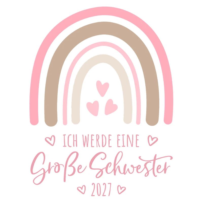 Ich werde eine Große Schwester 2027 Regenbogen