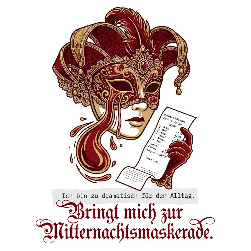 Dramatisches Mitternachtsmaskerade Design für Buch