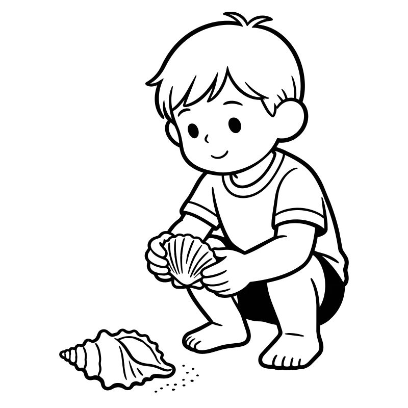 Enfant de plage mignon