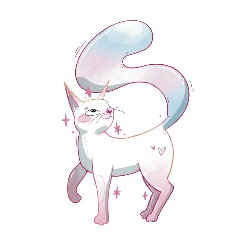 Süße Katze trans pride