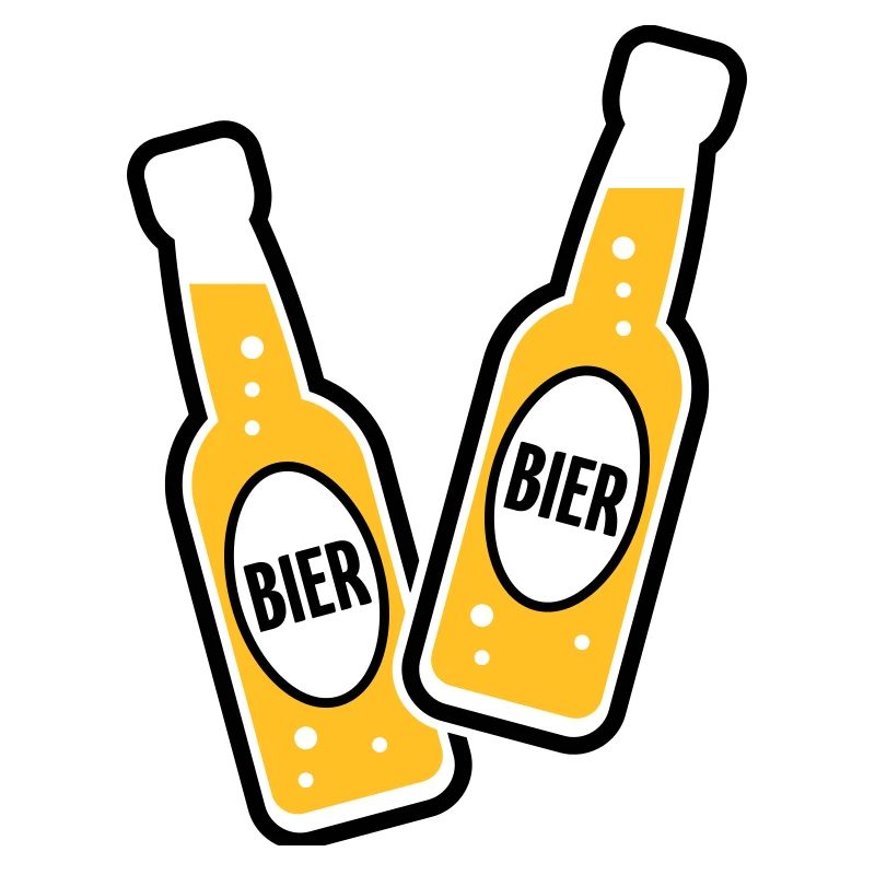 2 Bierflaschen Stoßen An (Bier Biertrinker POS 2C)