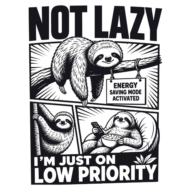 Not Lazy Low Priority Sloth