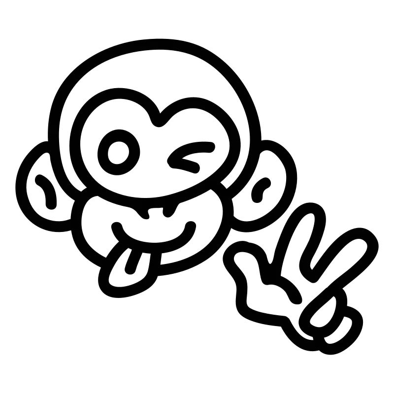 Monkey cool - line