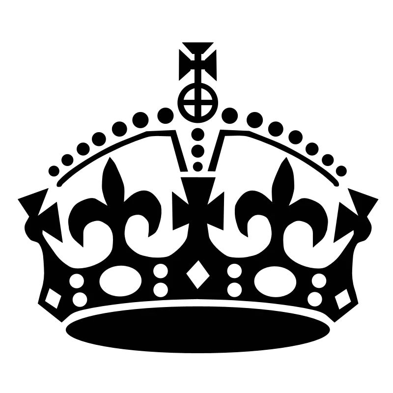 keep calm and carry on crown vector