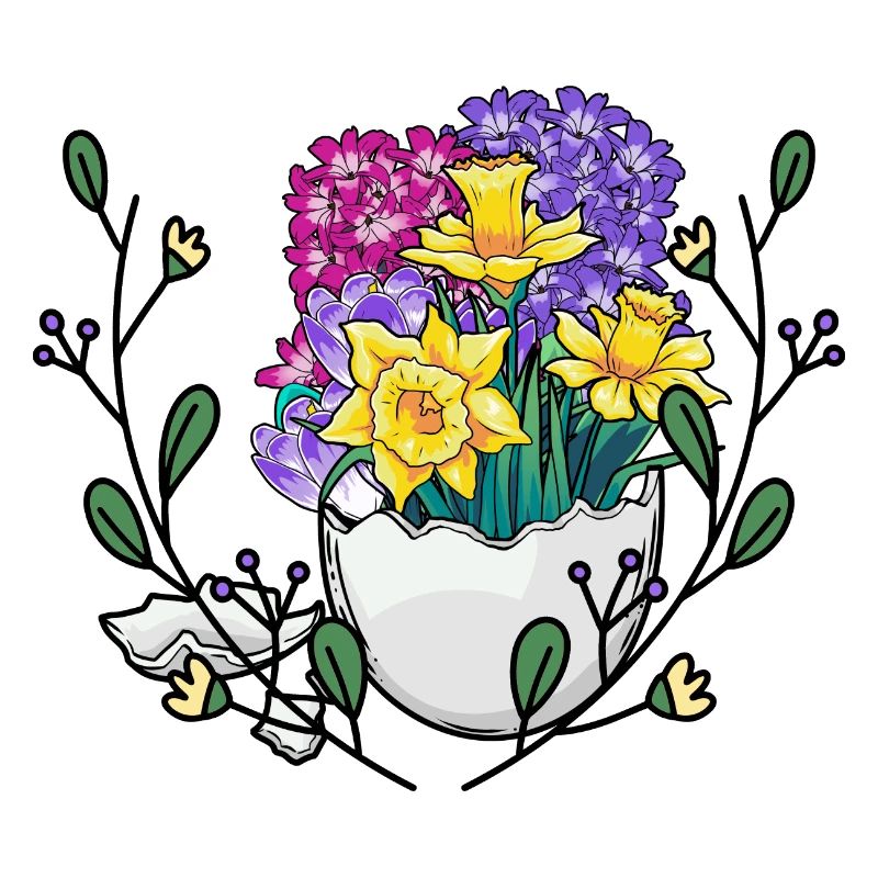 Spring Nature Wilderness Easter Egg Happy Easter Flower