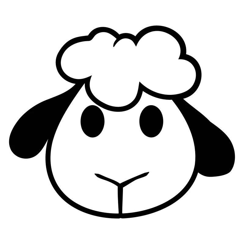 Sheep Face Head Cute Cute Lamb Cool Comic