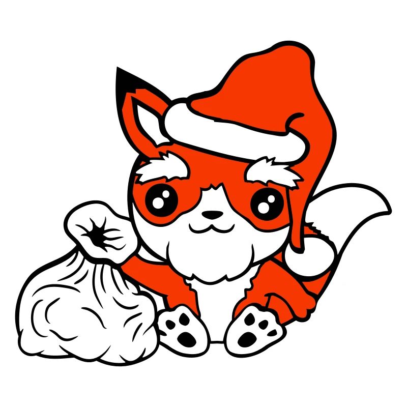 Fuchs Rotfuchs Weihnachtsmann Weihnachten Geschenk