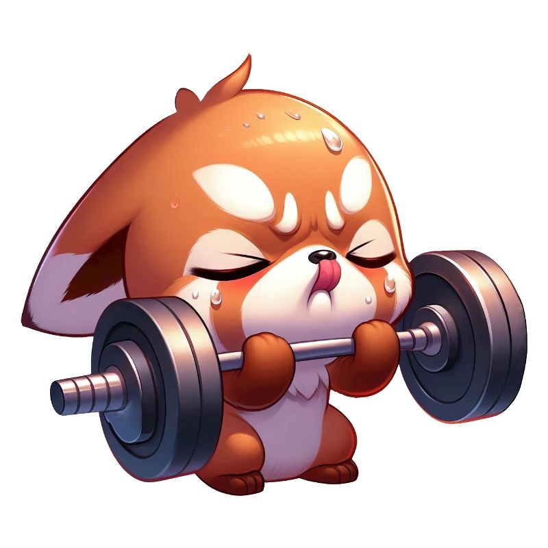 Cute Shiba Inu Fox Training Chibi Workout