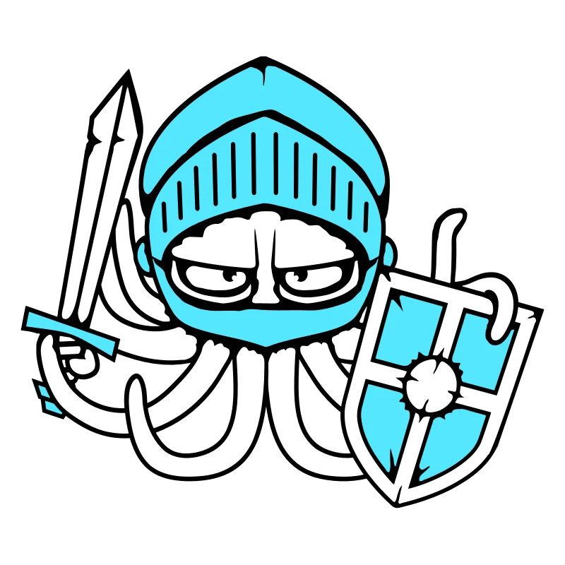 Octopus Chevalier Guerrier Médiéval Guerrier Épée