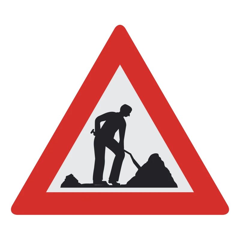 Men at Work warning