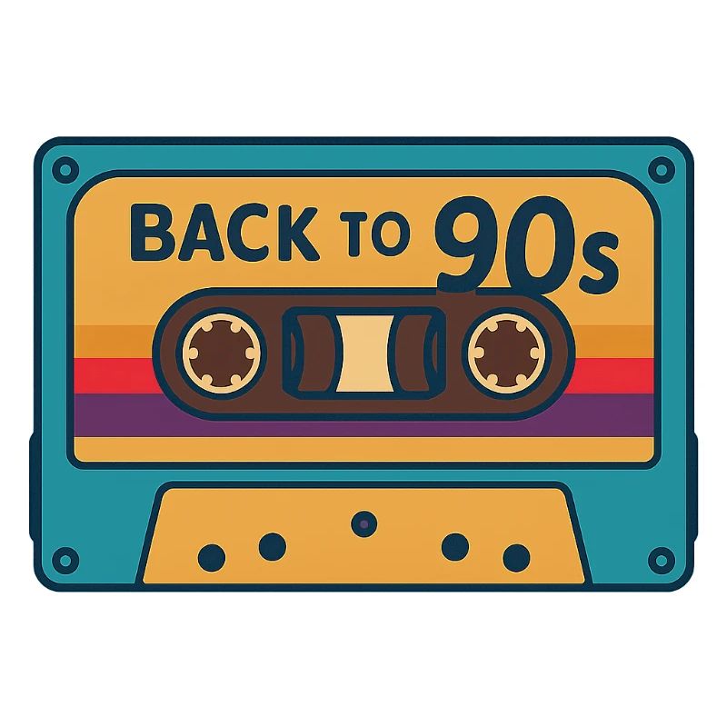 Conception de cassette rétro des années 90