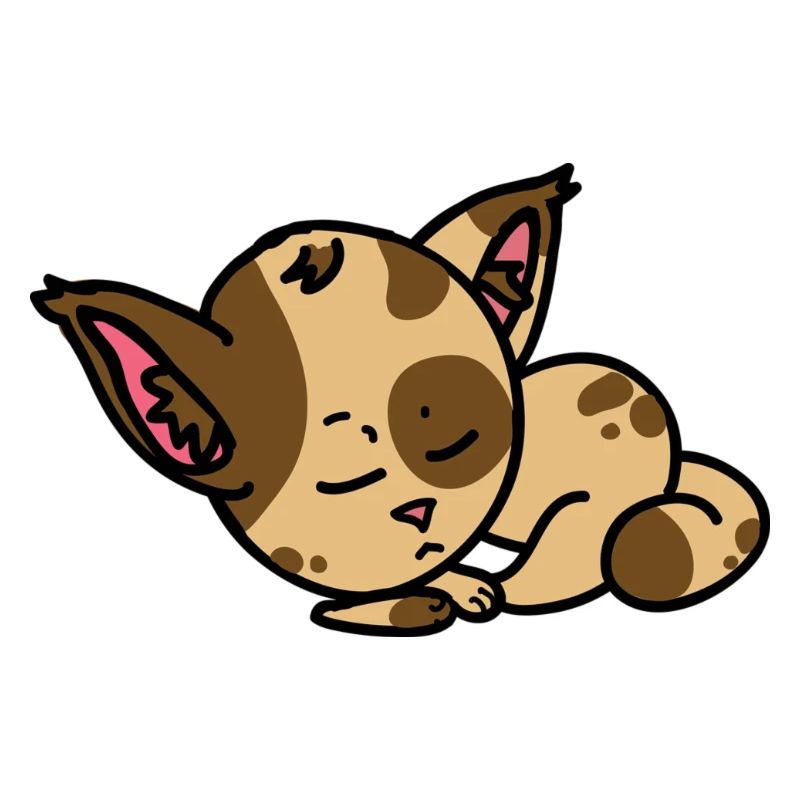 Schlafende Katze Comic Figur - Geschenkidee