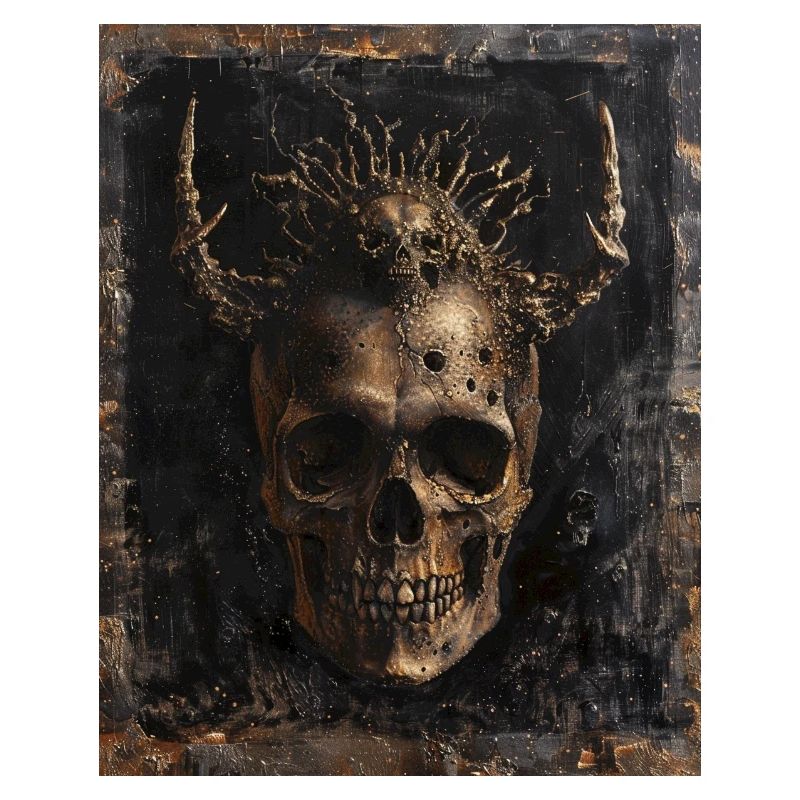 Crâne de démon doré