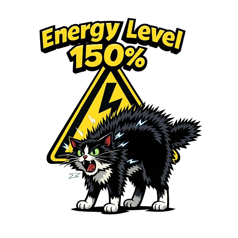 Niveau d’énergie 150 % Chat chargé