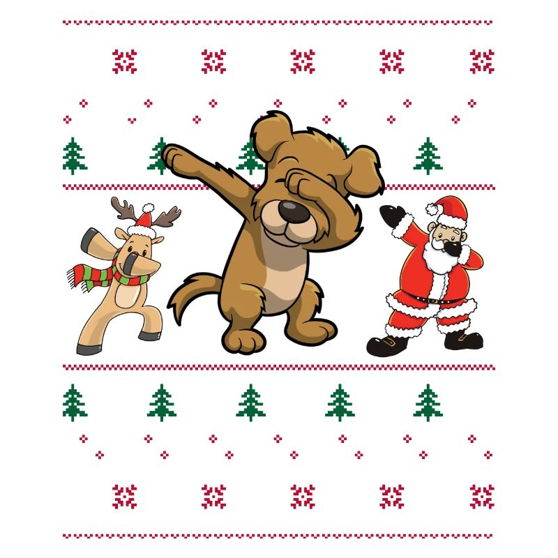 Pull laid chien cadeau de Noël Dab