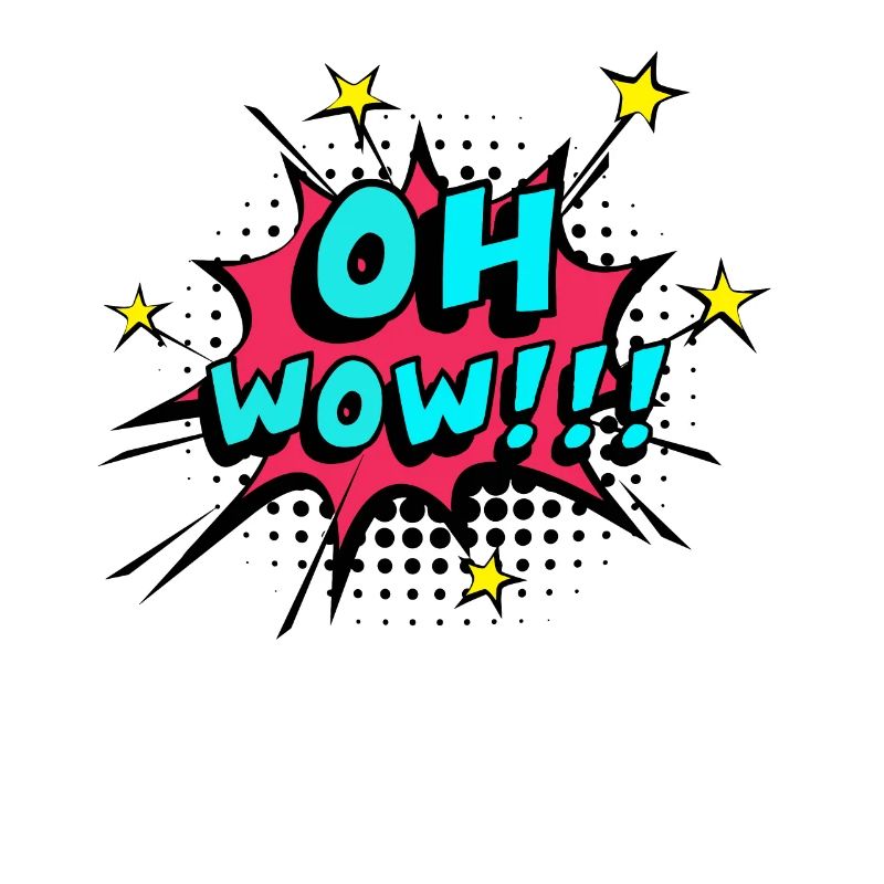 Oh Wow - Bulle de dialogue pop art comique