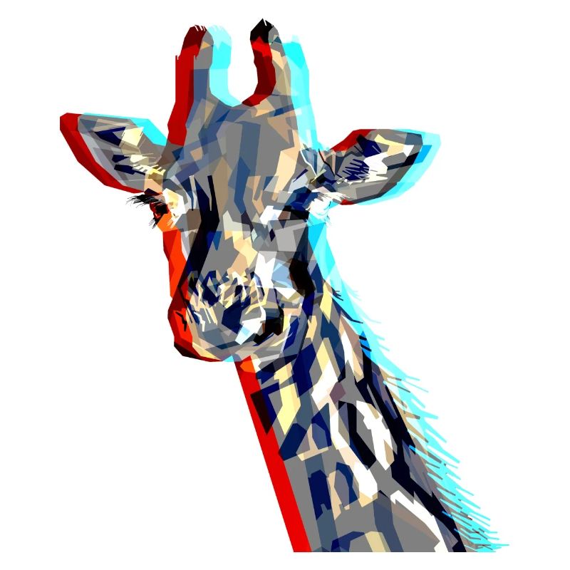 Girafe avec effet 3D