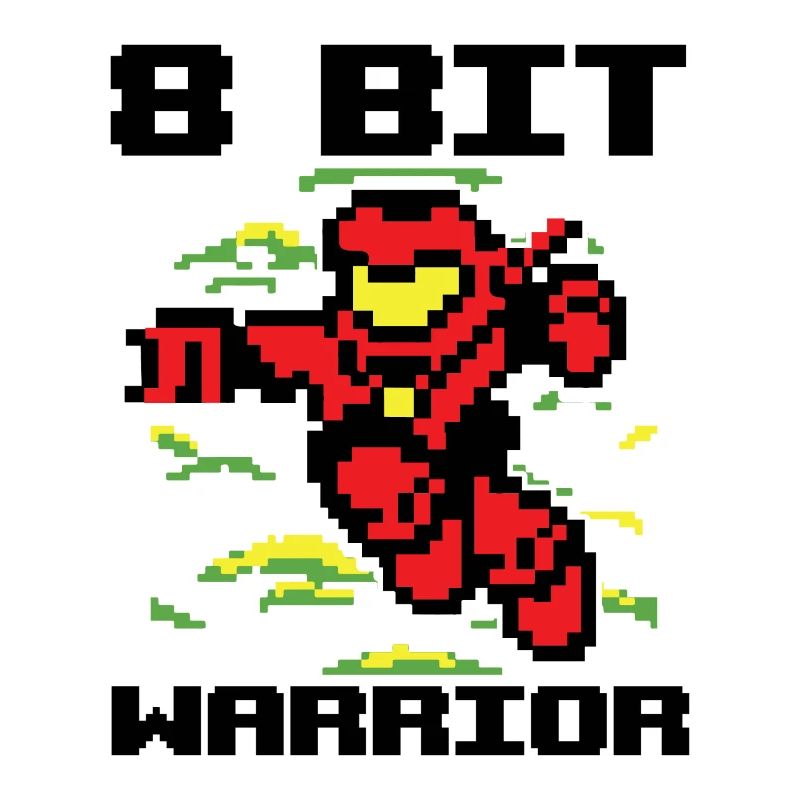 8 Bit Warrior Pixel Videospiel Gaming Geschenk