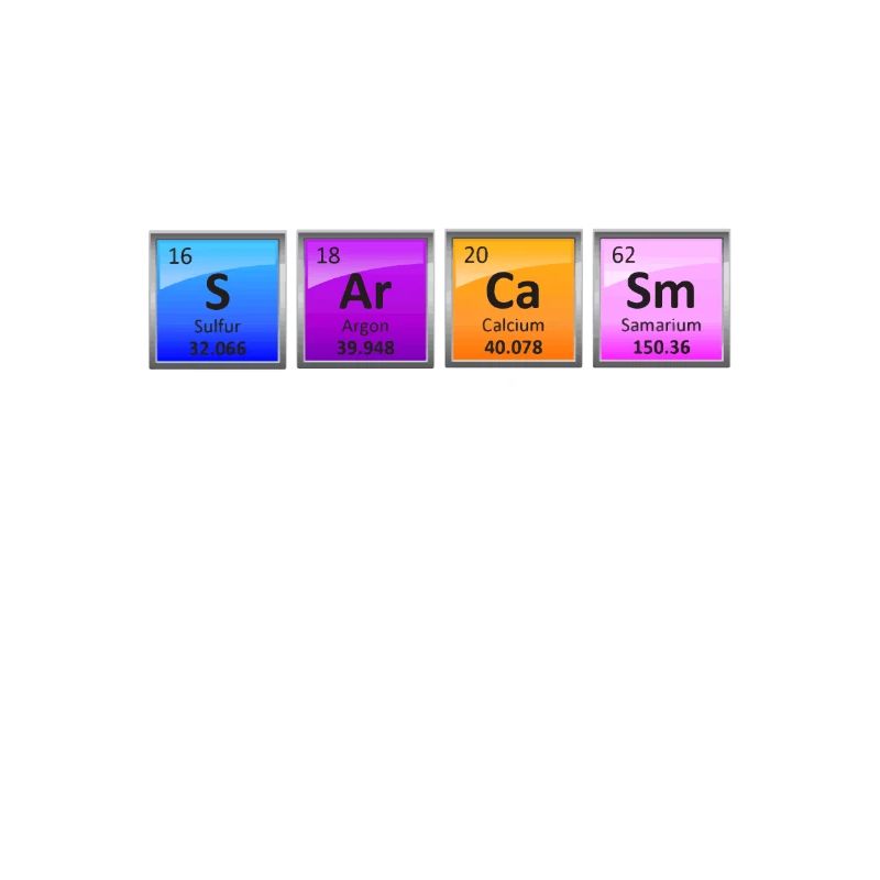 Sarcasme - Éléments de la chimie de l'humour Nerd drôle