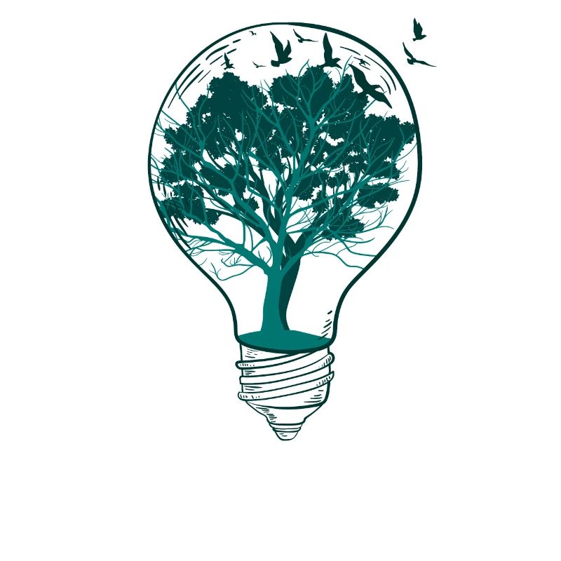 Lightbulb nature tree