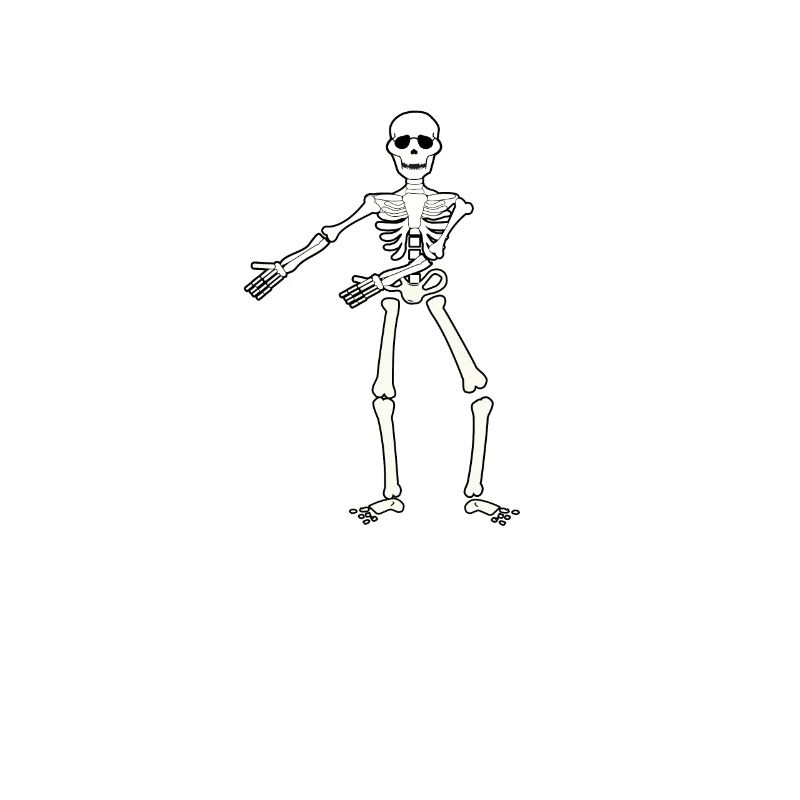Floss Dance Move Skeleton