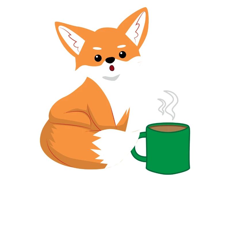 Fox - vixen - fox lovers - coffee