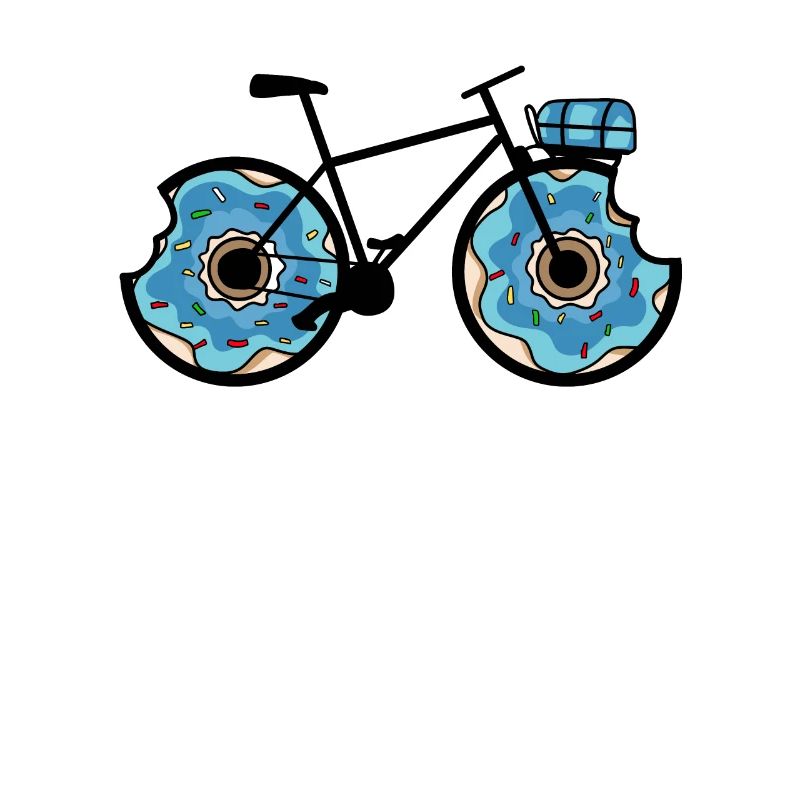 Bicycle Cyclist Donut Doughnut Wheel Gift Idea