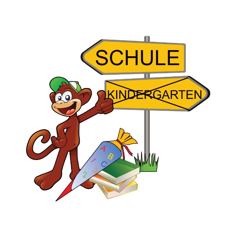 Einschulung Affe