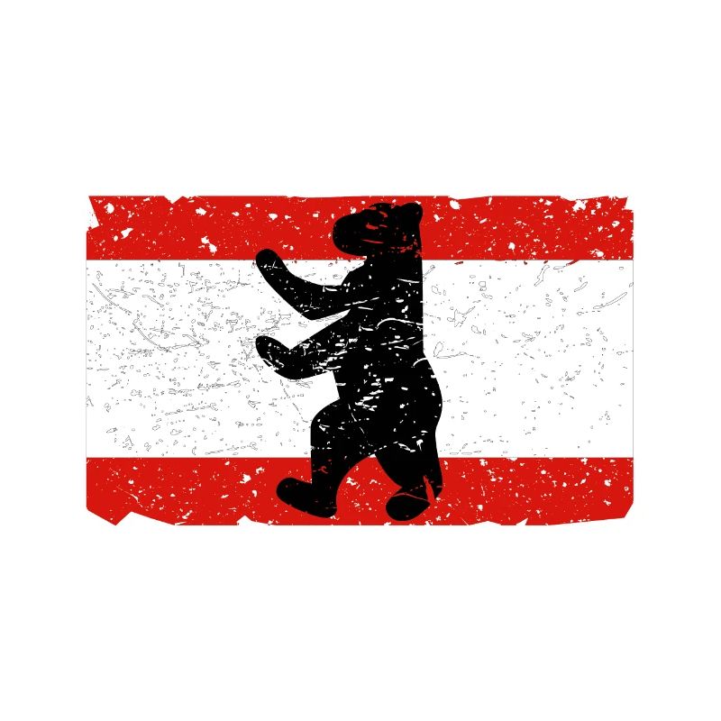 Ours de Berlin avec le drapeau de Berlin