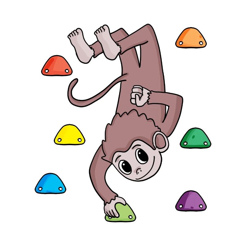 Monkey on the climbing wall - climbing - gift